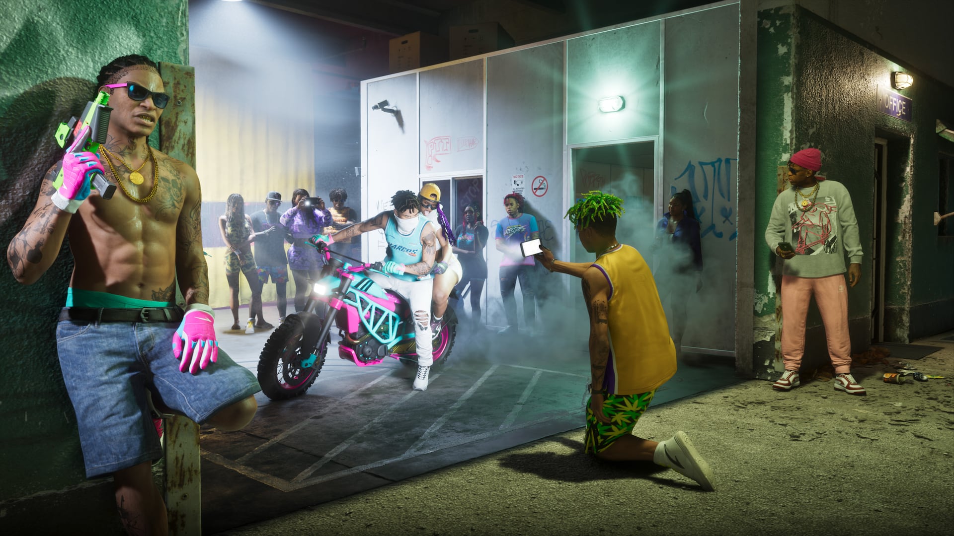 Entrepôt de marchandises illégales PTT YOUNGIN$, capture officielle Rockstar Games
