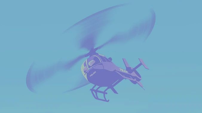 Hélicoptère de police façon Eurocopter EC135 dans GTA 6