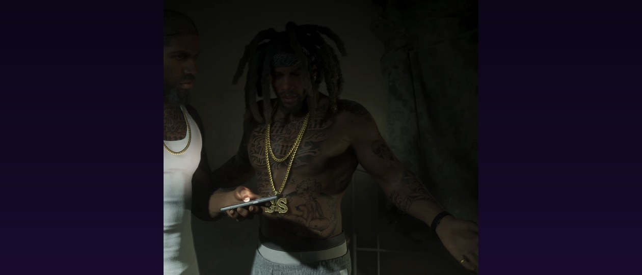 Raymond au téléphone avec Ernesto, capture de l'Extended Look de GTA 6