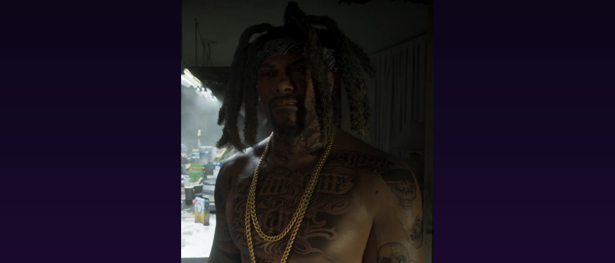 Raymond dans son laboratoire de Vice City, capture de l'Extended Look de GTA 6